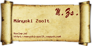 Mányoki Zsolt névjegykártya